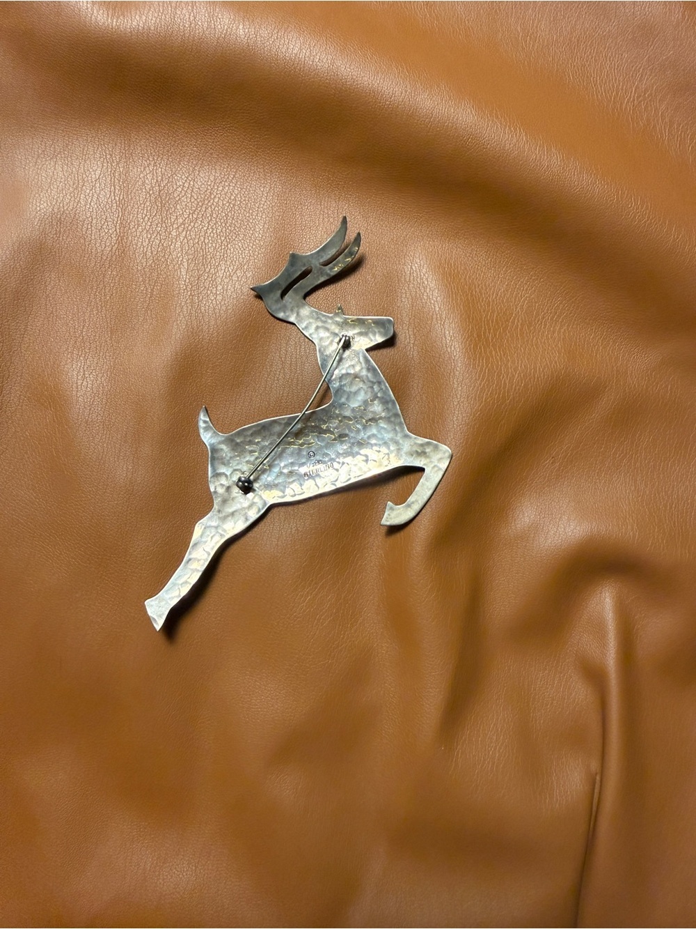 Vintage Jeep Collins Sterling Silver Reindeer Brooch Southwestern Deer Pin - Picture 3 of 9